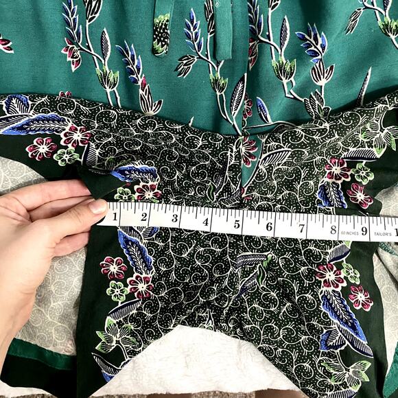 Anthropologie Elevenses Papillion Green Butterfly Print Open Back Romper S - Picture 9 of 9